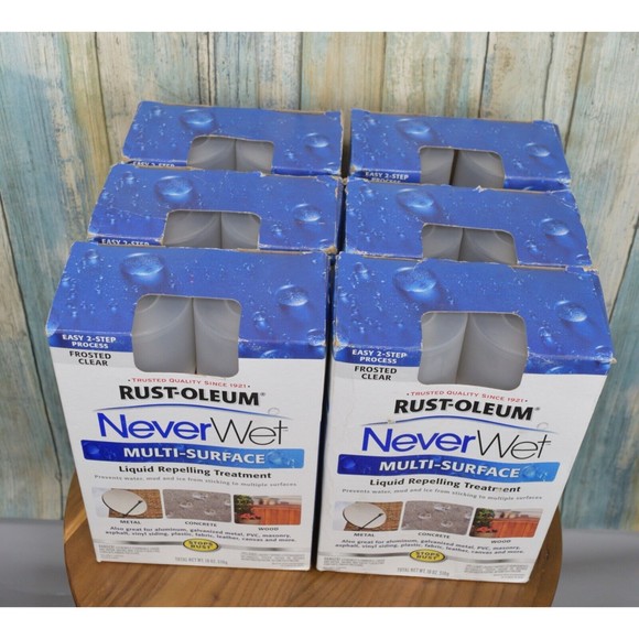 6-Pack Rust-Oleum Never Wet Multi Purpose Kit Liquid Repelling Treatment Clear - Picture 3 of 8